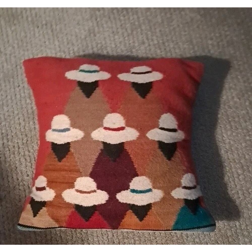 Possible Olga Fisch or Jose Cotacachi Woven Wool Pillow Cover